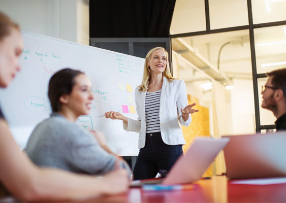 coworkers at conference table