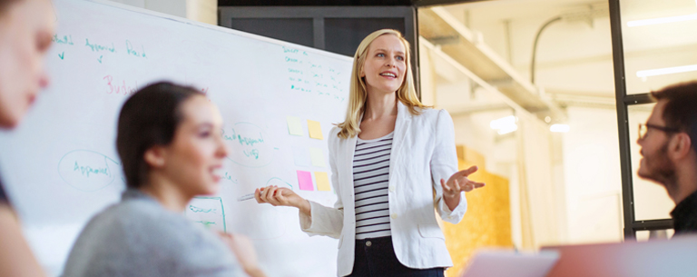 coworkers at conference table